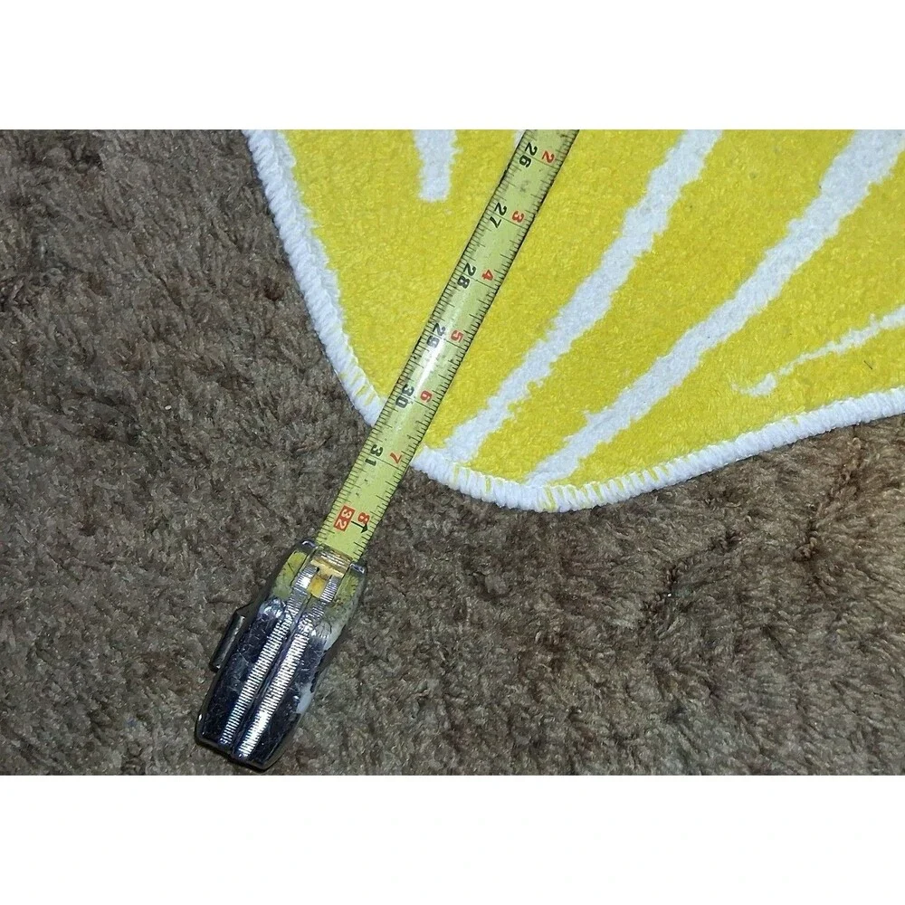 Lemon Shaped Machine Washable Non-Slip Bath Rug Yellow - Room Essentials